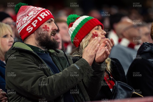 150325 - Wales v England - Guinness Six Nations - Wales Fans inside the stadium during the game   