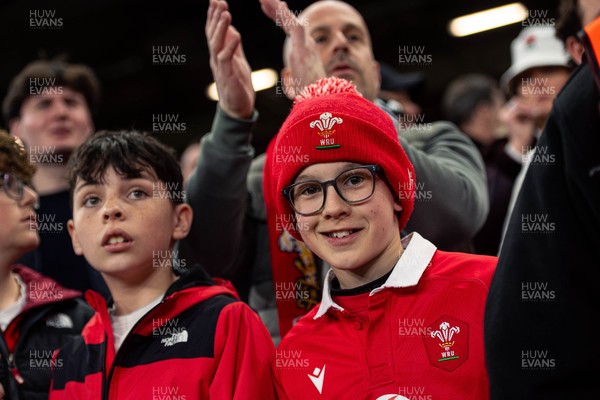 150325 - Wales v England - Guinness Six Nations - Wales Fans inside the stadium during the game   