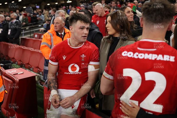 150325 - Wales v England - Guinness Six Nations Championship - Joe Roberts of Wales at full time