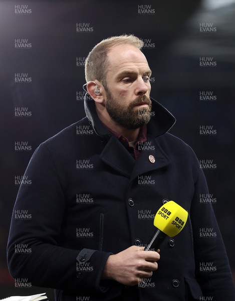 150325 - Wales v England - Guinness Six Nations Championship - Alun Wyn Jones working for BBC Sport