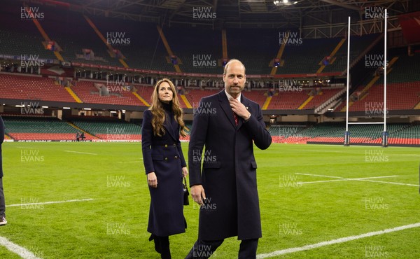 150325 Wales v England, Guinness Mens Six Nations - William, Prince of Wales along with Catherine, Princess of Wales at the Principality Stadium after the Wales v England match