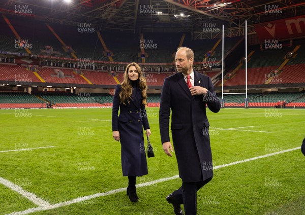 150325 Wales v England, Guinness Mens Six Nations - William, Prince of Wales along with Catherine, Princess of Wales at the Principality Stadium after the Wales v England match