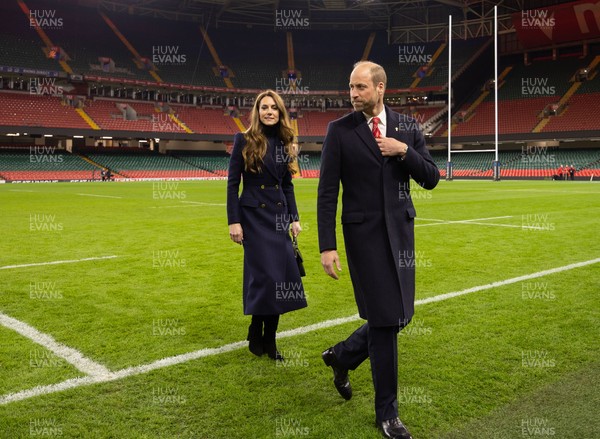 150325 Wales v England, Guinness Mens Six Nations - William, Prince of Wales along with Catherine, Princess of Wales at the Principality Stadium after the Wales v England match