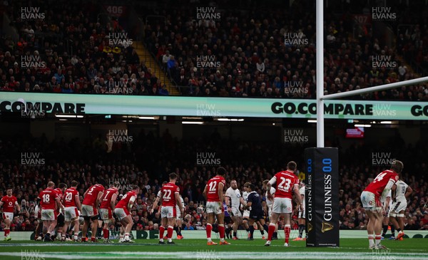 150325 Wales v England, Guinness Mens Six Nations - Go Compare branding on mid level led screens