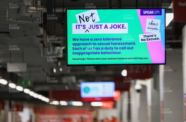 150325 Wales v England, Guinness Mens Six Nations - Concourse screen messages