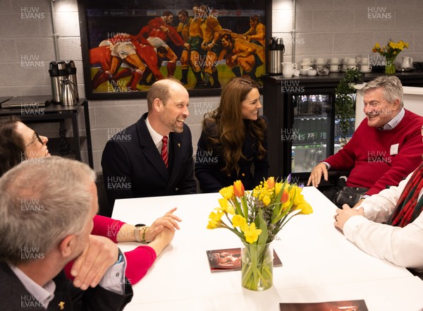 150325 Wales v England, Guinness Mens Six Nations - William, Prince of Wales along with Catherine, Princess of Wales meet injured players at the Wales v England Six Nations match at the Principality Stadium, Cardiff