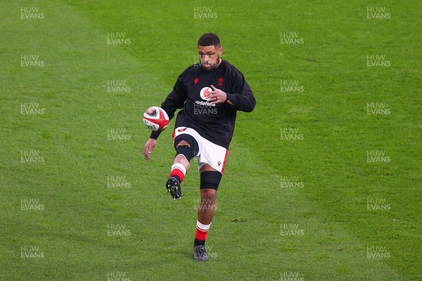 150325 - Wales v England - Guinness Six Nations - Taulupe Faletau of Wales during the warm up