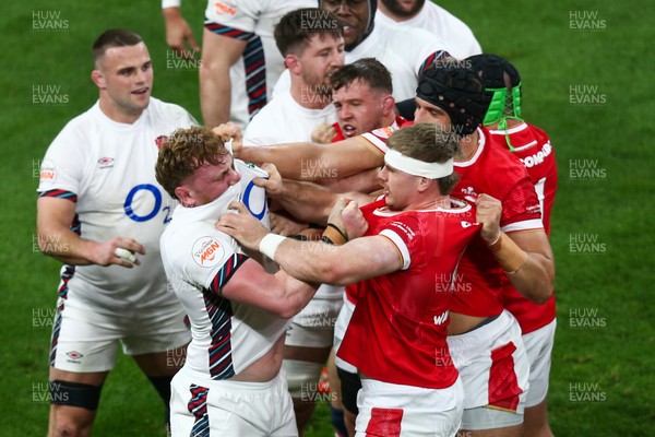 150325 - Wales v England - Guinness Six Nations - Tempers fray