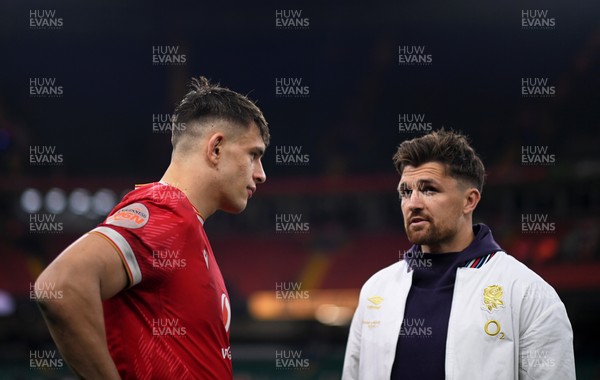 150325 - Wales v England - Guinness Six Nations - Dafydd Jenkins of Wales and Henry Slade