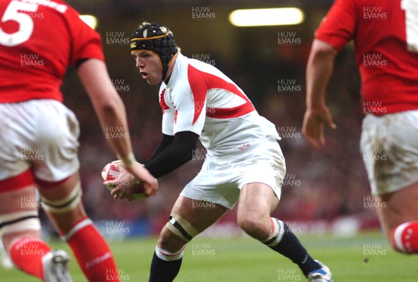 170307 - Wales v England - RBS 6 Nations -  England's James Haskell tries to find a way through 