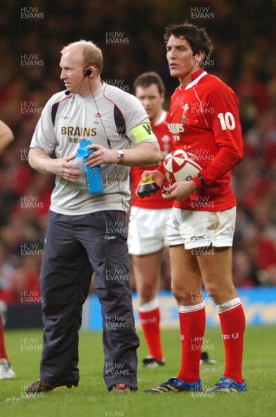 170307 - Wales v England - RBS 6 Nations -  Neil Jenkins and James Hook 