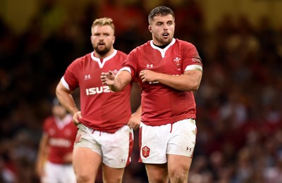 170819 - Wales v England - Under Armour Summer Series - Tomas Francis (L) and Nicky Smith of Wales