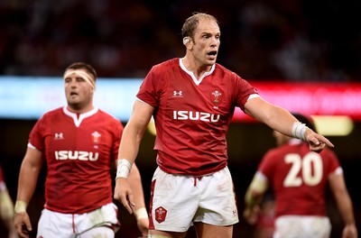 170819 - Wales v England - Under Armour Summer Series - Alun Wyn Jones of Wales