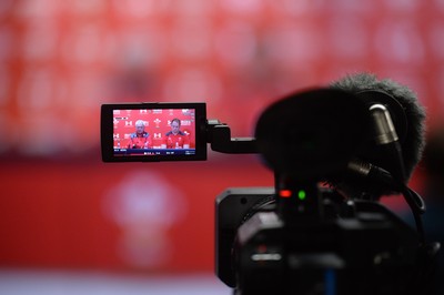 170819 - Wales v England - Under Armour Summer Series - Wales head coach Warren Gatland and Alun Wyn Jones during press conference