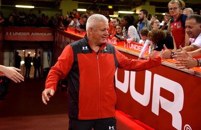 170819 - Wales v England - Under Armour Summer Series - Wales head coach Warren Gatland