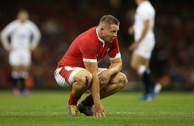 170819 - Wales v England - RWC Warm Up - Under Armour Summer Series - James Davies of Wales