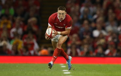 170819 - Wales v England - RWC Warm Up - Under Armour Summer Series - Josh Adams of Wales