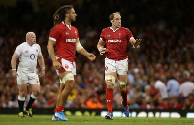 170819 - Wales v England - RWC Warm Up - Under Armour Summer Series - Alun Wyn Jones of Wales