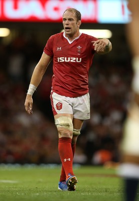 170819 - Wales v England - RWC Warm Up - Under Armour Summer Series - Alun Wyn Jones of Wales