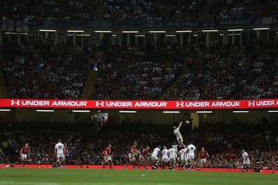 170819 - Wales v England - RWC Warm Up - Under Armour Summer Series - England line out