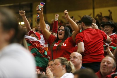 170819 - Wales v England - RWC Warm Up - Under Armour Summer Series - Wales fans celebrate