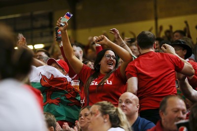 170819 - Wales v England - RWC Warm Up - Under Armour Summer Series - Wales fans celebrate