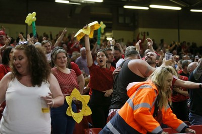 170819 - Wales v England - RWC Warm Up - Under Armour Summer Series - Wales fans celebrate