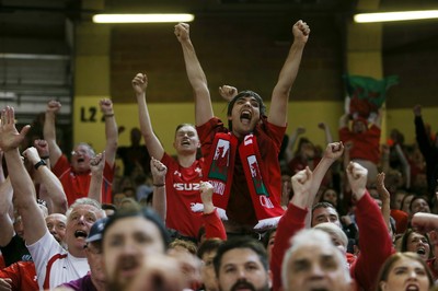 170819 - Wales v England - RWC Warm Up - Under Armour Summer Series - Wales fans celebrate