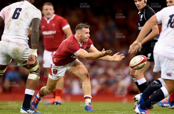 170819 - Wales v England - Under Armour Summer Series - Gareth Davies of Wales