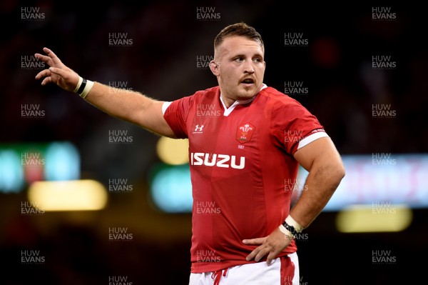 170819 - Wales v England - Under Armour Summer Series - Dillon Lewis of Wales