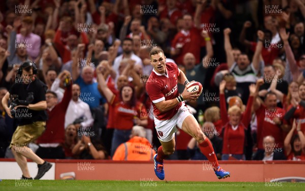 170819 - Wales v England - Under Armour Summer Series - George North of Wales scores try