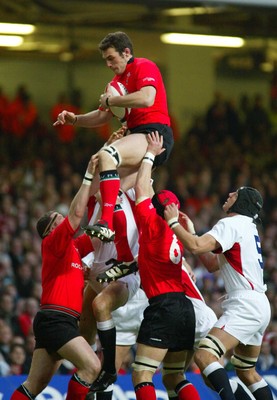 220203 - Wales v England - Six Nations Championship - Wales' Robert Sidoli claims line out