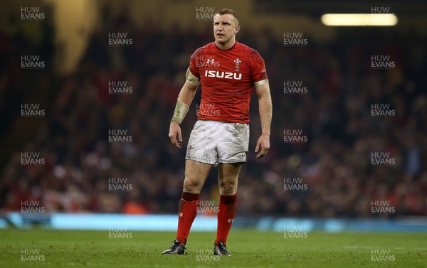 230219 - Wales v England - Guinness 6 Nations Championship - Hadleigh Parkes of Wales