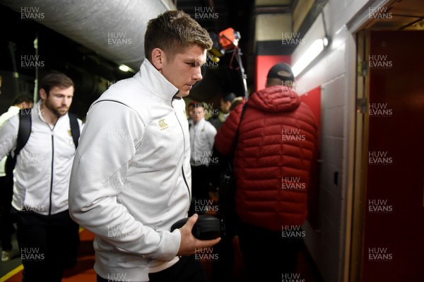 230219 - Wales v England - Guinness Six Nations Championship -  Owen Farrell of England arrives