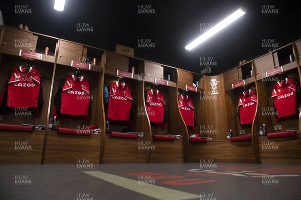 250223 - Wales v England - Guinness Six Nations 2023 - Wales dressing room