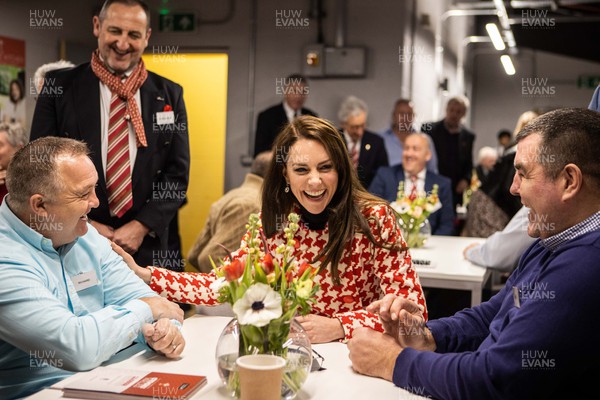 250223 - Wales v England - Guinness 6 Nations - Princess of Wales, Kate speaks to members of the Welsh Rugby Charitable Trust before the game