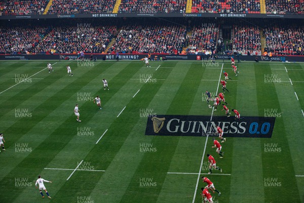 250223 - Wales v England - Guinness Six Nations - Wales kick off