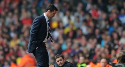 26.03.11 - Wales v England - Euro 2012 Qualifier - Wales manager Gary Speed looks dejected. 