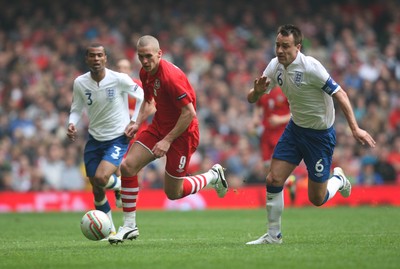 26.03.11 - Wales v England, UEFA Euro 2012 Qualifier -  Wales' Steve Morrison takes on England's John Terry  