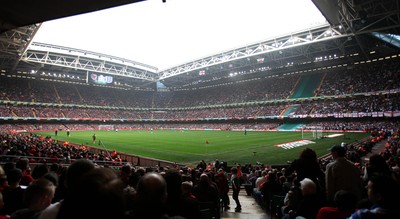 26.03.11 - Wales v England, UEFA Euro 2012 Qualifier -  General view of the Millennium Stadium during the match 