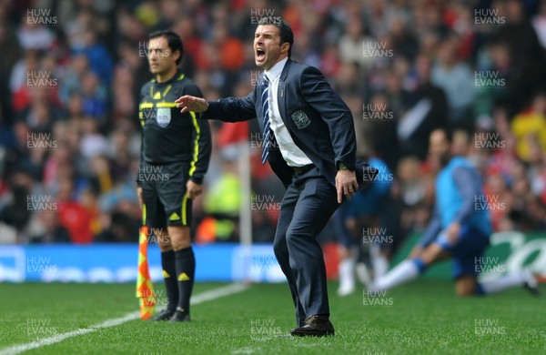 26.03.11 - Wales v England - Euro 2012 Qualifier - Wales manager Gary Speed shows his frustration. 