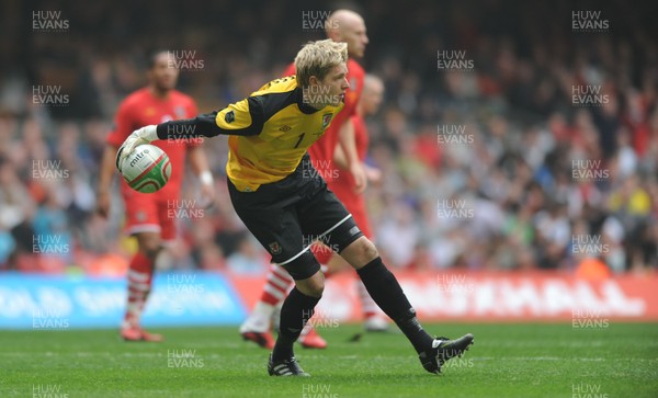 26.03.11 - Wales v England - Euro 2012 Qualifier - Wayne Hennessey of Wales gets the ball away. 