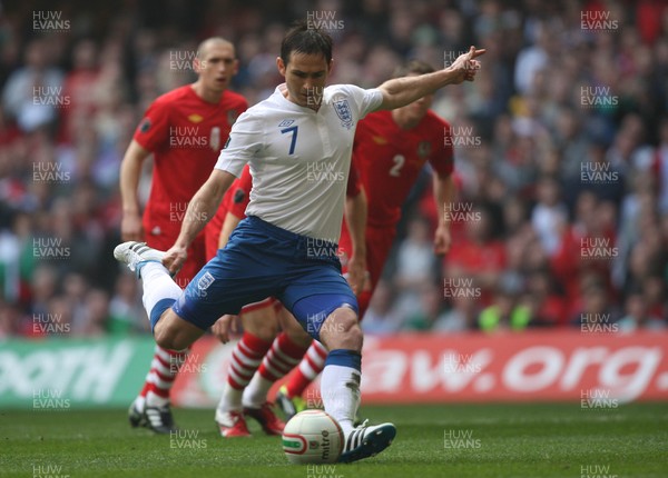 26.03.11 - Wales v England, UEFA Euro 2012 Qualifier -  Frank Lampard scores goal from the penalty spot 