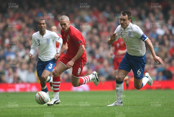 26.03.11 - Wales v England, UEFA Euro 2012 Qualifier -  Wales' Steve Morrison takes on England's John Terry  