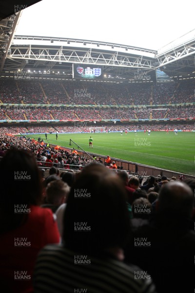 26.03.11 - Wales v England, UEFA Euro 2012 Qualifier -  General view of the Millennium Stadium during the match 