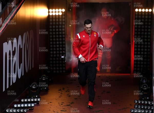 270221 - Wales v England - Guinness Six Nations - George North of Wales leads out his side to win his 100th cap