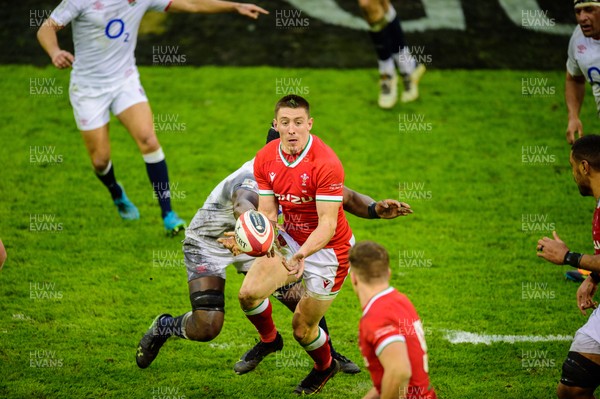 270221 - Wales v England - Guinness Six Nations - Josh Adams of Wales 