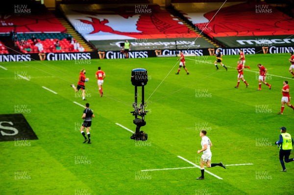 270221 - Wales v England - Guinness Six Nations - Television camera 