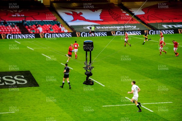 270221 - Wales v England - Guinness Six Nations - Television camera 