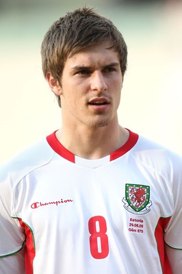29.05.09 - Wales v Estonia, International Friendy, Llanelli -  Wales' Aaron Ramsey   